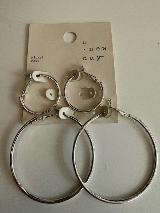 a new day Jewelry - a new day Silver Hoop Earring Trio - Small & Large